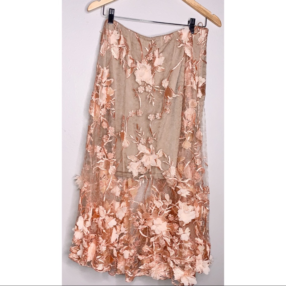 DRESS THE POPULATION | Two Piece Midi Skirt Set - Picture 5 of 16